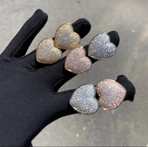 Chrome Heart Shaped Ring