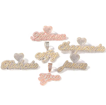 Custom Heart Name Pendant